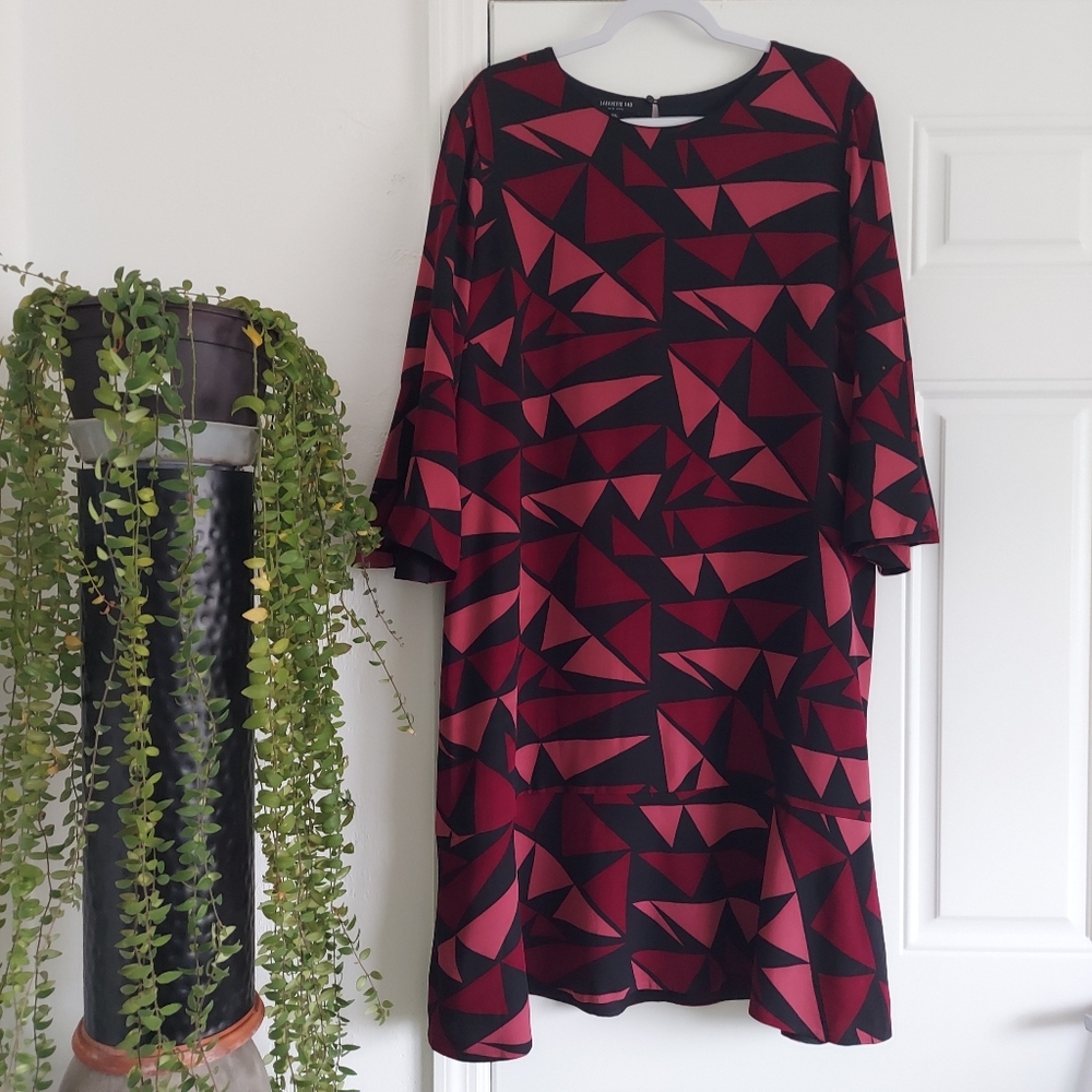 Lafayette 148 NY Abstract Pattern Dress